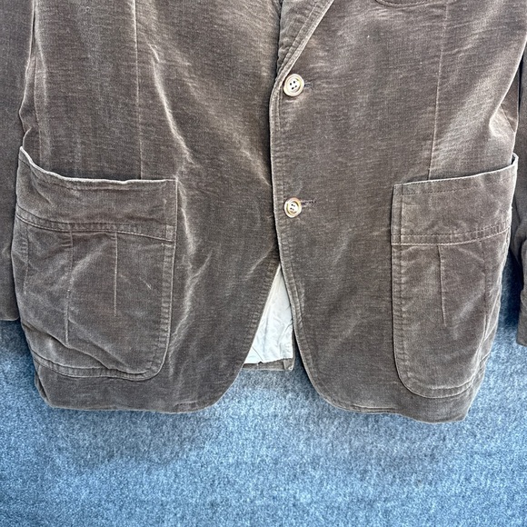 vintage 70s velvet blazer‎ jacket equestrian brown sz 40 - Picture 3 of 11